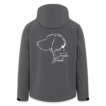 TIROLER BRACKE Profil Hunde Hund Jagdhund Wilsigns - Recycelte Männer Softshell-Jacke von Stanley/Stella - Anthrazit - Hinten - AI Model Male 185 light (185cm)