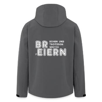 Breiern - Brechen trotzdem weiter feiern - White - Recycelte Männer Softshell-Jacke von Stanley/Stella - Anthrazit - Hinten - AI Model Male 185 light (185cm)