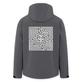 Peace - Recycelte Männer Softshell-Jacke von Stanley/Stella - Anthrazit - Hinten - AI Model Male 185 light (185cm)