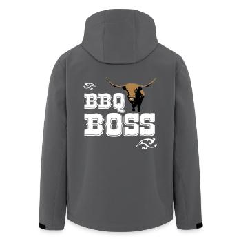 BBQ Boss - Recycelte Männer Softshell-Jacke von Stanley/Stella - Anthrazit - Hinten - AI Model Male 185 light (185cm)