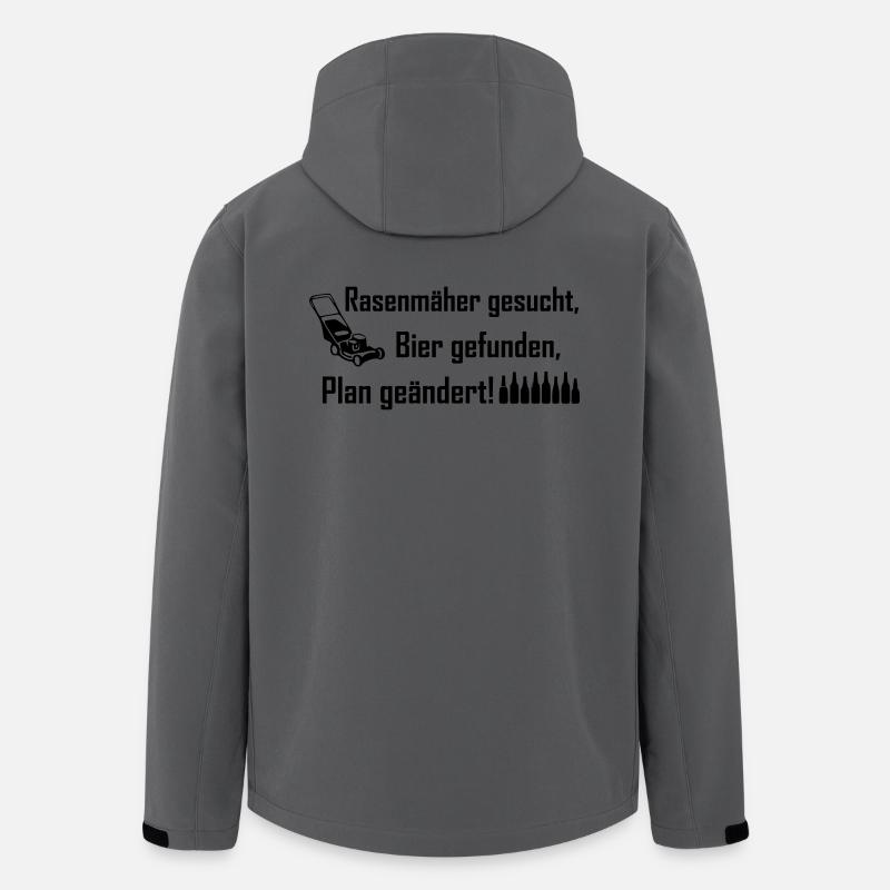 Rasenmäher gesucht Bier gefunden - Recycelte Männer Softshell-Jacke von Stanley/Stella - Anthrazit