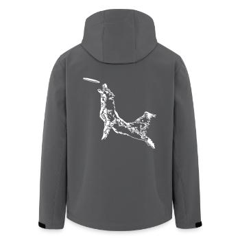 Discdogging Dog Frisbee - Recycelte Männer Softshell-Jacke von Stanley/Stella - Anthrazit - Hinten - AI Model Male 185 light (185cm)