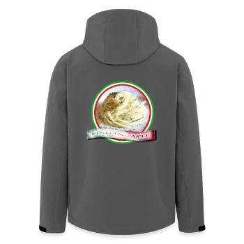 Spaghetti, italienischer Geschmack - Recycelte Männer Softshell-Jacke von Stanley/Stella - Anthrazit - Hinten - AI Model Male 185 light (185cm)