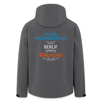 Steuerfachangestellte Beruf - Recycelte Männer Softshell-Jacke von Stanley/Stella - Anthrazit - Hinten - AI Model Male 185 light (185cm)