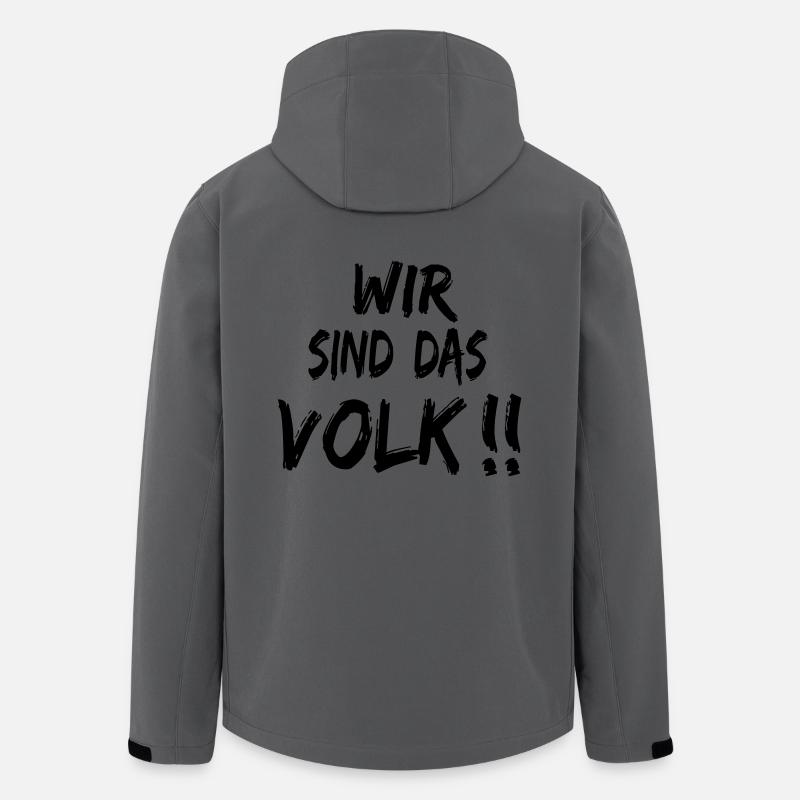 Wir sind das Volk - Recycelte Männer Softshell-Jacke von Stanley/Stella - Anthrazit