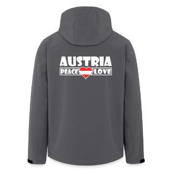 Austria - Österreich - Recycelte Männer Softshell-Jacke von Stanley/Stella - Anthrazit - Hinten - AI Model Male 185 light (185cm)