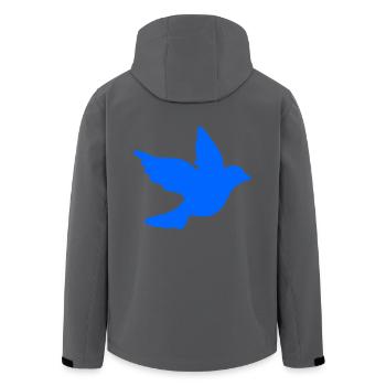 Friedenstaube - Recycelte Männer Softshell-Jacke von Stanley/Stella - Anthrazit - Hinten - AI Model Male 185 light (185cm)