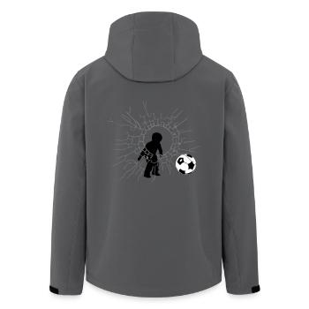 Fußball Junge - Recycelte Männer Softshell-Jacke von Stanley/Stella - Anthrazit - Hinten - AI Model Male 185 light (185cm)