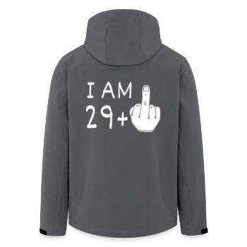 Finger - 30 Years Funny Present - Recycelte Männer Softshell-Jacke von Stanley/Stella - Anthrazit - Hinten - AI Model Male 185 light (185cm)