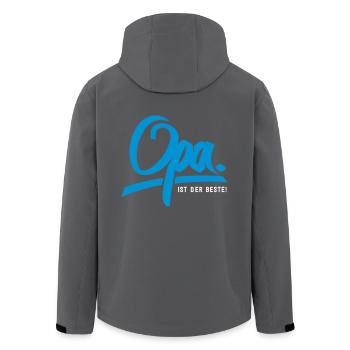 Opa ist der Beste - Recycelte Männer Softshell-Jacke von Stanley/Stella - Anthrazit - Hinten - AI Model Male 185 light (185cm)