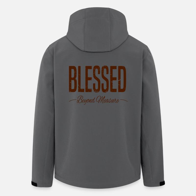 BLESSED Beyond Measure grunge - Men’s Recycled Softshell Jacket by Stanley/Stella - anthracite