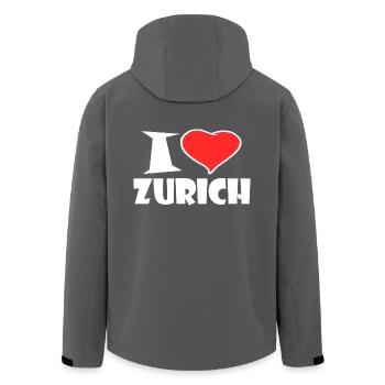 Zurich - Recycelte Männer Softshell-Jacke von Stanley/Stella - Anthrazit - Hinten - AI Model Male 185 light (185cm)