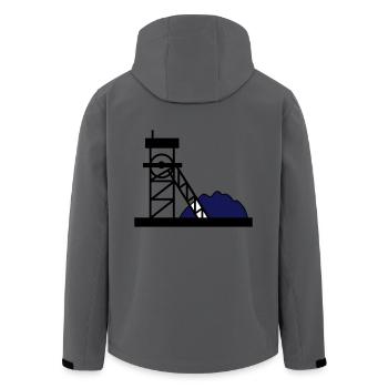 Kohle Bergwerk Mine Geschenkidee Arbeit Hobby - Recycelte Männer Softshell-Jacke von Stanley/Stella - Anthrazit - Hinten - AI Model Male 185 light (185cm)