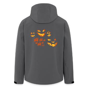 Kürbisse - Recycelte Männer Softshell-Jacke von Stanley/Stella - Anthrazit - Hinten - AI Model Male 185 light (185cm)