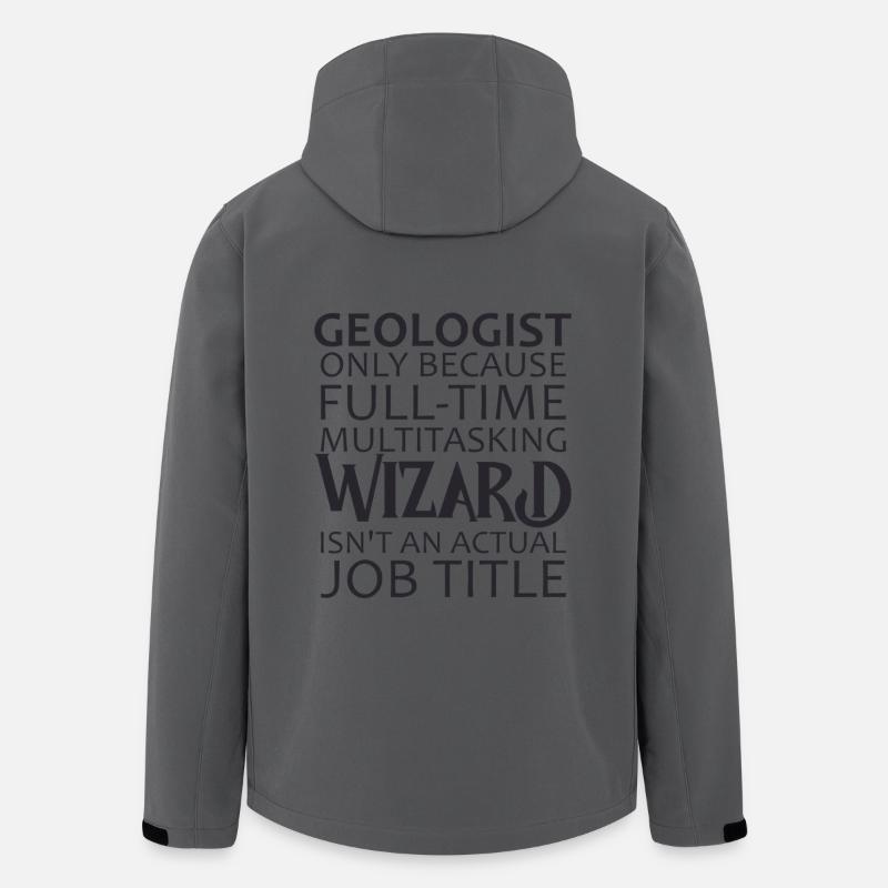 Geologist Wizard Geology - Recycelte Männer Softshell-Jacke von Stanley/Stella - Anthrazit