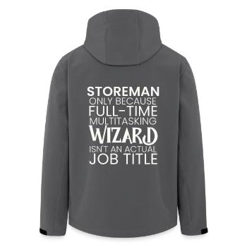 Storeman multitasking Wizard - Recycelte Männer Softshell-Jacke von Stanley/Stella - Anthrazit - Hinten - AI Model Male 185 light (185cm)