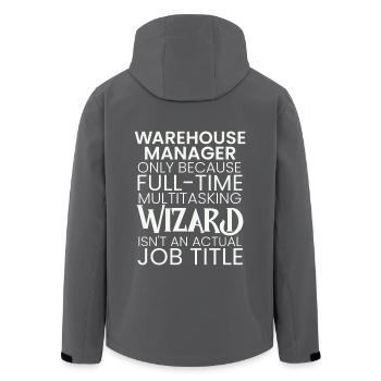Warehouse Manager multitasking Wizard - Recycelte Männer Softshell-Jacke von Stanley/Stella - Anthrazit - Hinten - AI Model Male 185 light (185cm)