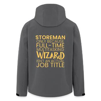 Storeman multitasking Wizard - Recycelte Männer Softshell-Jacke von Stanley/Stella - Anthrazit - Hinten - AI Model Male 185 light (185cm)