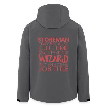Storeman multitasking Wizard - Recycelte Männer Softshell-Jacke von Stanley/Stella - Anthrazit - Hinten - AI Model Male 185 light (185cm)