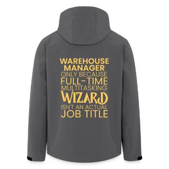 Warehouse Manager multitasking Wizard - Recycelte Männer Softshell-Jacke von Stanley/Stella - Anthrazit - Hinten - AI Model Male 185 light (185cm)