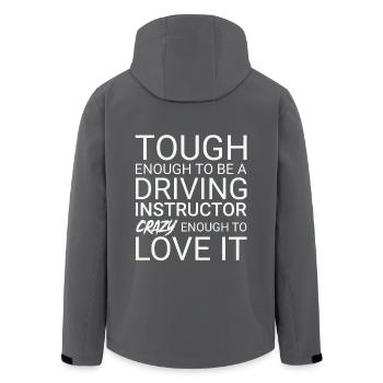 Driving Instructor Crazy Drive Tutor - Recycelte Männer Softshell-Jacke von Stanley/Stella - Anthrazit - Hinten - AI Model Male 185 light (185cm)