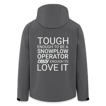 Snowplow Operator Crazy Schneepflugfahrer - Recycelte Männer Softshell-Jacke von Stanley/Stella - Anthrazit - Hinten - AI Model Male 185 light (185cm)