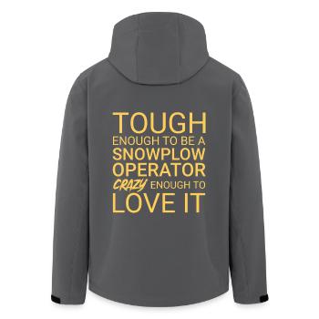Snowplow Operator Crazy Schneepflugfahrer - Recycelte Männer Softshell-Jacke von Stanley/Stella - Anthrazit - Hinten - AI Model Male 185 light (185cm)