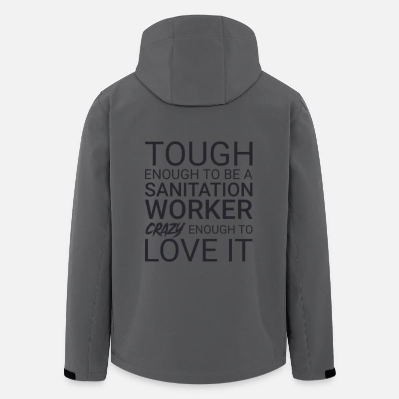 Sanitation worker Crazy - Recycelte Männer Softshell-Jacke von Stanley/Stella - Anthrazit