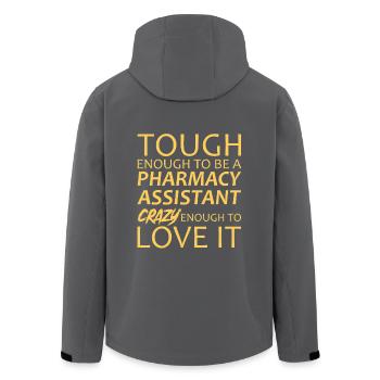 Pharmacy assistant Crazy - Recycelte Männer Softshell-Jacke von Stanley/Stella - Anthrazit - Hinten - AI Model Male 185 light (185cm)