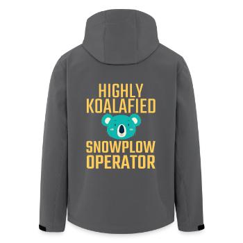 Snowplow Operator Koalafied Schneepflugfahrer - Recycelte Männer Softshell-Jacke von Stanley/Stella - Anthrazit - Hinten - AI Model Male 185 light (185cm)