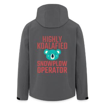 Snowplow Operator Koalafied Schneepflugfahrer - Recycelte Männer Softshell-Jacke von Stanley/Stella - Anthrazit - Hinten - AI Model Male 185 light (185cm)