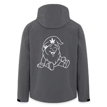 Super süßer lachender Zwerg/Wichtel - Recycelte Männer Softshell-Jacke von Stanley/Stella - Anthrazit - Hinten - AI Model Male 185 light (185cm)