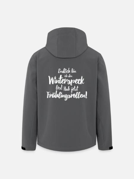 Frühlingsrolle statt Winterspeck - Recycelte Männer Softshell-Jacke von Stanley/Stella - Anthrazit