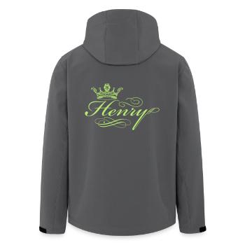 henry - Recycelte Männer Softshell-Jacke von Stanley/Stella - Anthrazit - Hinten - AI Model Male 185 light (185cm)