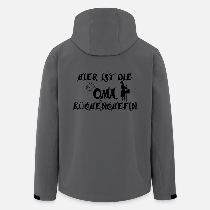 Hier ist die Oma Küchenchefin - Recycelte Männer Softshell-Jacke von Stanley/Stella - Anthrazit