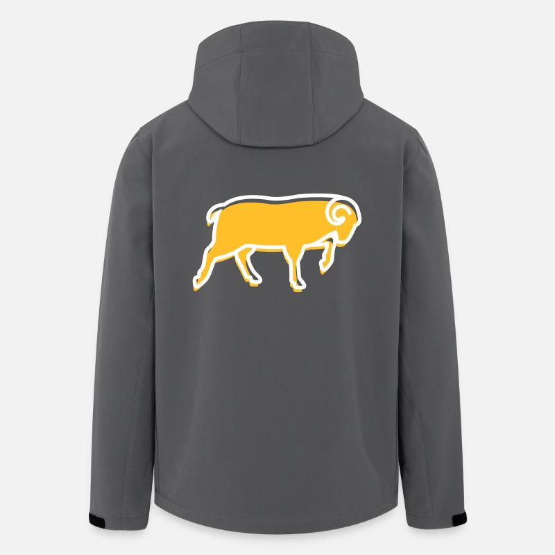 A Running Ram - Men’s Recycled Softshell Jacket by Stanley/Stella - anthracite