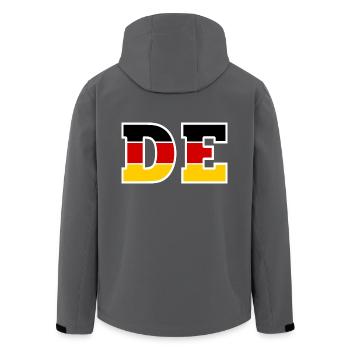 Deutschland - Recycelte Männer Softshell-Jacke von Stanley/Stella - Anthrazit - Hinten - AI Model Male 185 light (185cm)