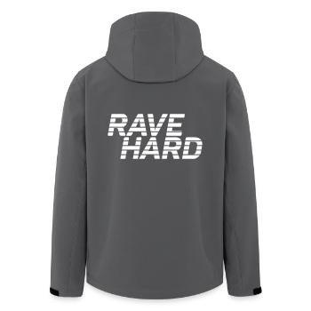 Rave Hard Clothing EDM Music für Raver und DJ - Recycelte Männer Softshell-Jacke von Stanley/Stella - Anthrazit - Hinten - AI Model Male 185 light (185cm)