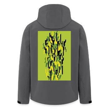 Camouflage Kunst Grüm Gaming - Recycelte Männer Softshell-Jacke von Stanley/Stella - Anthrazit - Hinten - AI Model Male 185 light (185cm)