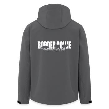BORDER COLLIE WORKING DOG Wilsigns Hundemotiv Hund - Recycelte Männer Softshell-Jacke von Stanley/Stella - Anthrazit - Hinten - AI Model Male 185 light (185cm)