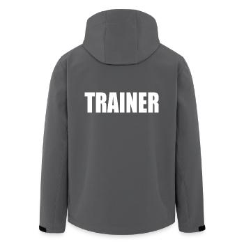 Trainer - Recycelte Männer Softshell-Jacke von Stanley/Stella - Anthrazit - Hinten - AI Model Male 185 light (185cm)