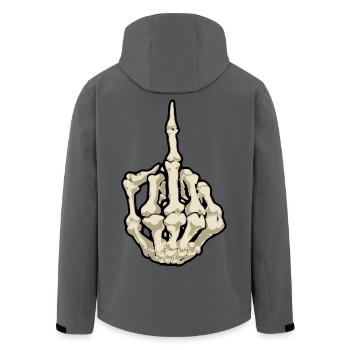 Middle finger - Men’s Recycled Softshell Jacket by Stanley/Stella - anthracite - Back - AI Model Male 185 light (185cm)