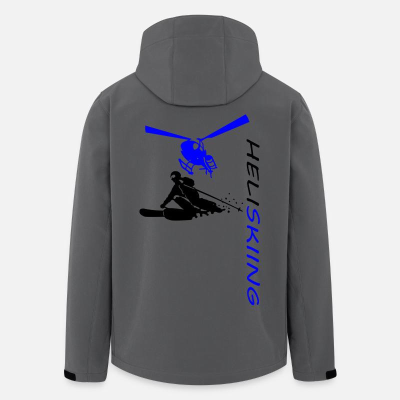 Heliskiing - Recycelte Männer Softshell-Jacke von Stanley/Stella - Anthrazit