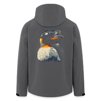 Pinguin cool Sonnenbrille Tiere Tier - Recycelte Männer Softshell-Jacke von Stanley/Stella - Anthrazit - Hinten - AI Model Male 185 light (185cm)