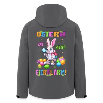 Ostern, Eieralarm - Recycelte Männer Softshell-Jacke von Stanley/Stella - Anthrazit - Hinten - AI Model Male 185 light (185cm)