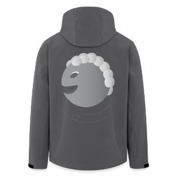 Gesicht Freude Lachen Leben Geschenk - Recycelte Männer Softshell-Jacke von Stanley/Stella - Anthrazit - Hinten - AI Model Male 185 light (185cm)