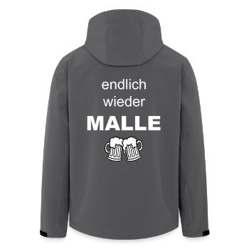 endlich wieder Malle - Recycelte Männer Softshell-Jacke von Stanley/Stella - Anthrazit - Hinten - AI Model Male 185 light (185cm)