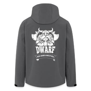 Pen and paper dwarf warrior Zwerg - Recycelte Männer Softshell-Jacke von Stanley/Stella - Anthrazit - Hinten - AI Model Male 185 light (185cm)