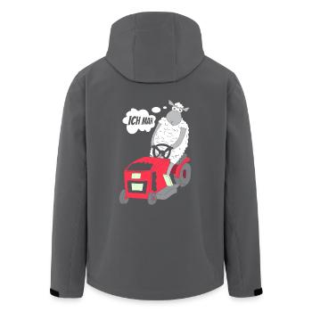 Lustiges Shaf T-Shirt ICH MÄH Rasenmäher mähen - Recycelte Männer Softshell-Jacke von Stanley/Stella - Anthrazit - Hinten - AI Model Male 185 light (185cm)