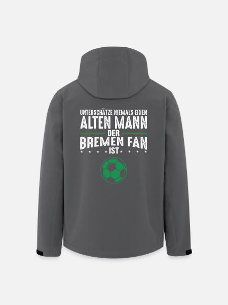 Alter Mann - Bremen Fan | Retro Vintage Fußball - Recycelte Männer Softshell-Jacke von Stanley/Stella - Anthrazit